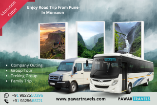 Bus Rental Service & Tempo Traveller on Rent for Monsoon Group Trips | Pawar Travels