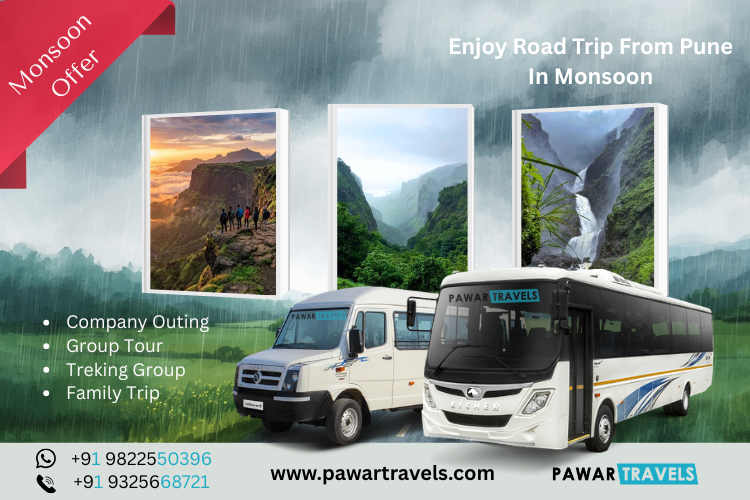 Bus Rental Service & Tempo Traveller on Rent for Monsoon Group Trips | Pawar Travels